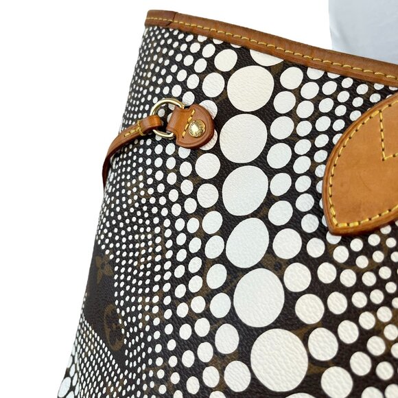 LOUIS VUITTON Vintage Monogram Neverfull MM Yayoi Kusama Tote Bag Dots [106029] - Picture 3 of 13